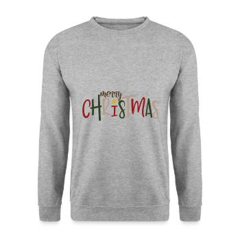 Merry Christmas Christmas Santa Claus Winter - Unisex Sweatshirt - salt & pepper - Front - Alina (178cm) & Michal (187cm)