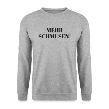 Zitate romantisch Liebe schmusen Kuscheln - Unisex Pullover - Weißgrau meliert - Vorne - Alina (178cm) & Michal (187cm)