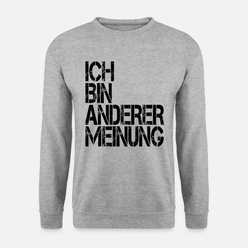 Andere Meinung Statement Stiller Protest Politik - Unisex Pullover - Weißgrau meliert