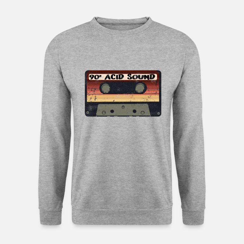 Acid Kassette Club 90er Techno Berlin Rave Trance - Unisex Pullover - Weißgrau meliert