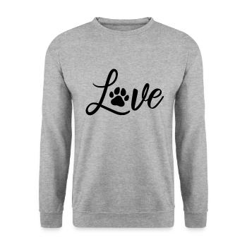 I love animals - Unisex Sweatshirt - salt & pepper - Front - Alina (178cm) & Michal (187cm)