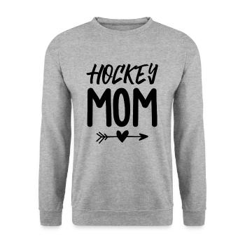 Hockey hockey maman maman - Sweat-shirt Unisexe - gris chiné - Devant - Alina (178cm) & Michal (187cm)