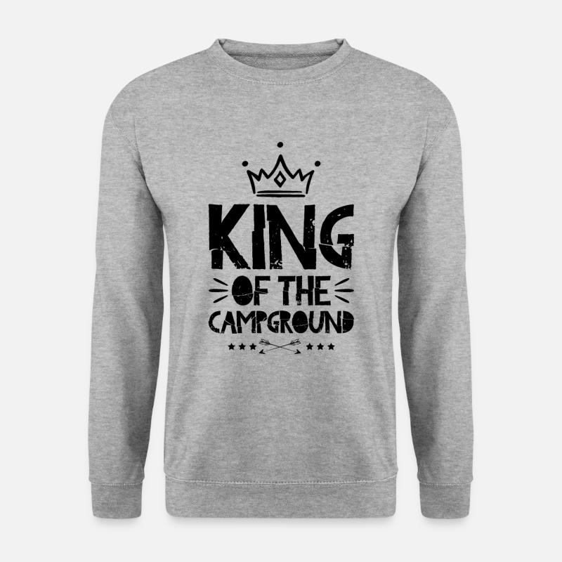 Camping King - Unisex Pullover - Weißgrau meliert
