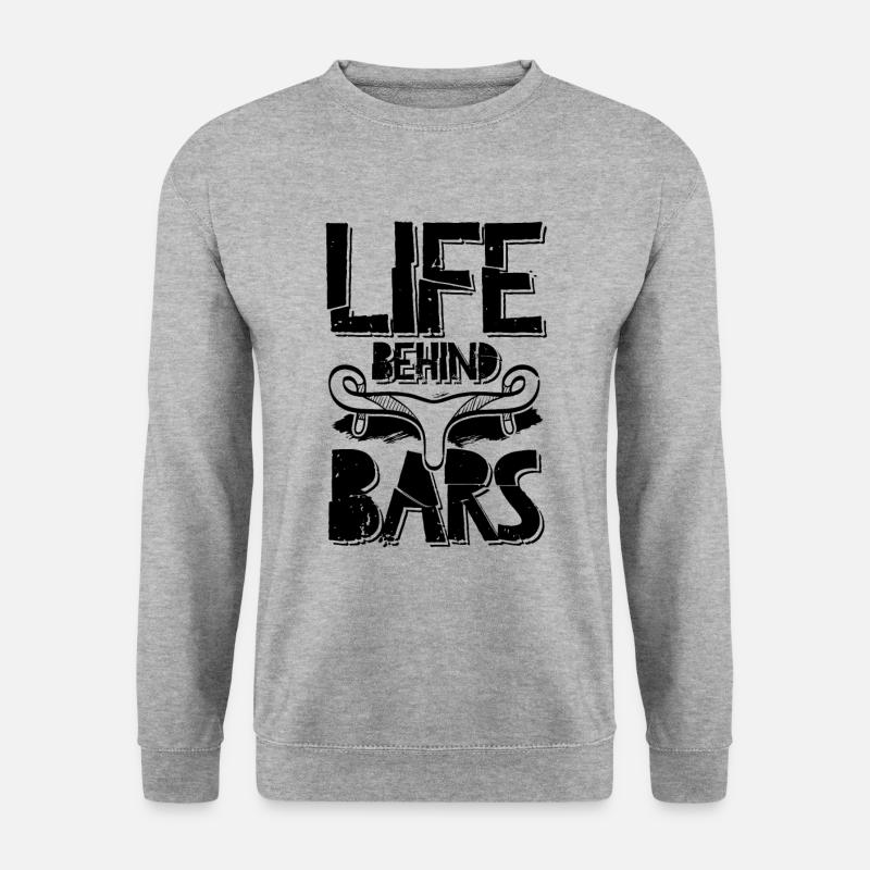 Radfahren Bars - Unisex Pullover - Weißgrau meliert