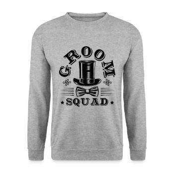 Groom Squad Team - Sweat-shirt Unisexe - gris chiné - Devant - Alina (178cm) & Michal (187cm)