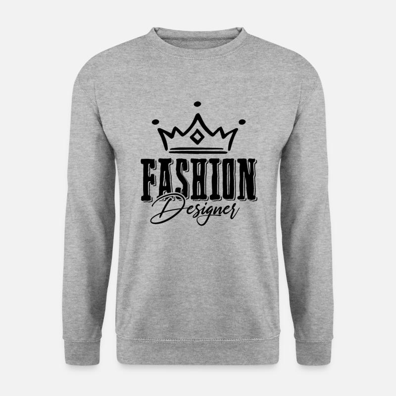 Fashion Designerin krone - Unisex Pullover - Weißgrau meliert