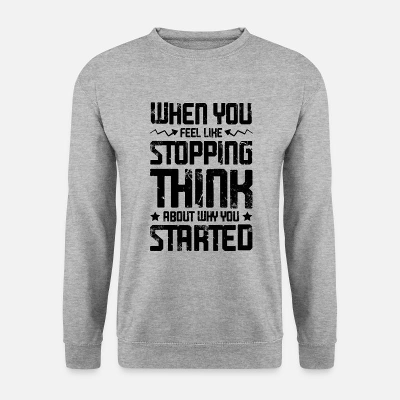 motivation start erfolg - Unisex Pullover - Weißgrau meliert