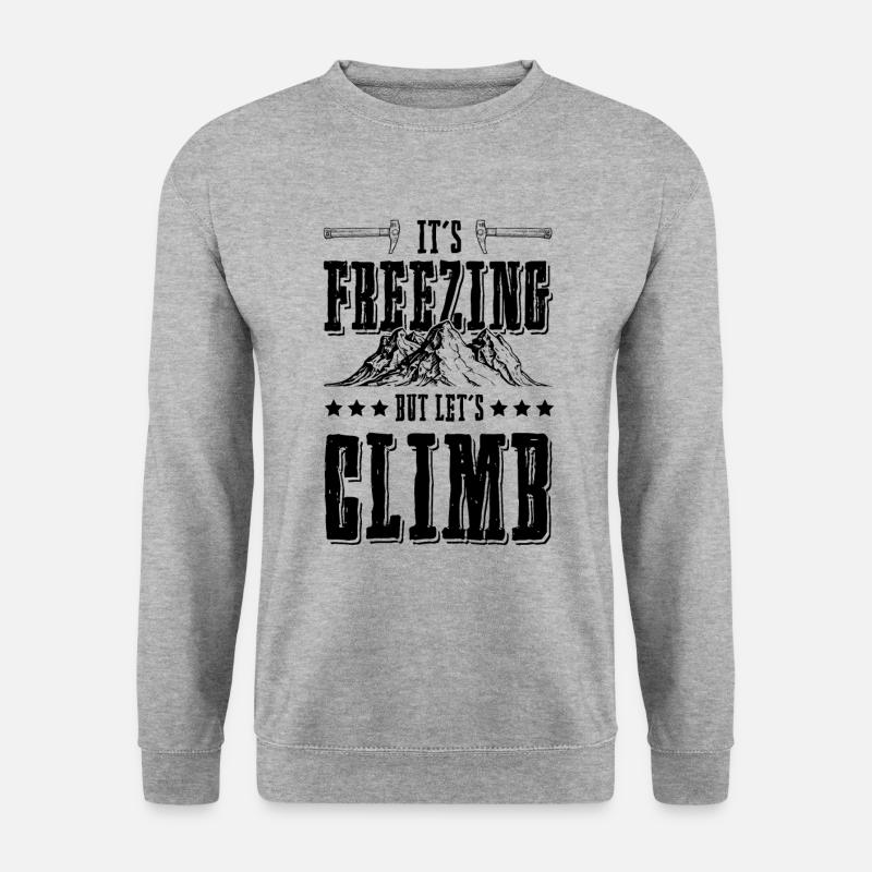 frost berge Eisklettern - Unisex Pullover - Weißgrau meliert