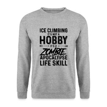 Escalade de glace - Sweat-shirt Unisexe - gris chiné - Devant - Alina (178cm) & Michal (187cm)