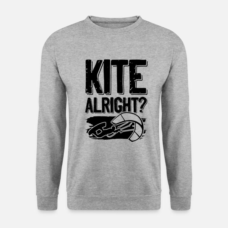 kiteboarding kitesurfing - Unisex Pullover - Weißgrau meliert