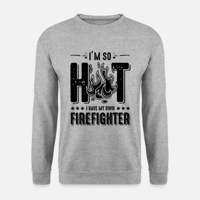 firefighter fire brigade hot - Unisex Sweatshirt - salt & pepper
