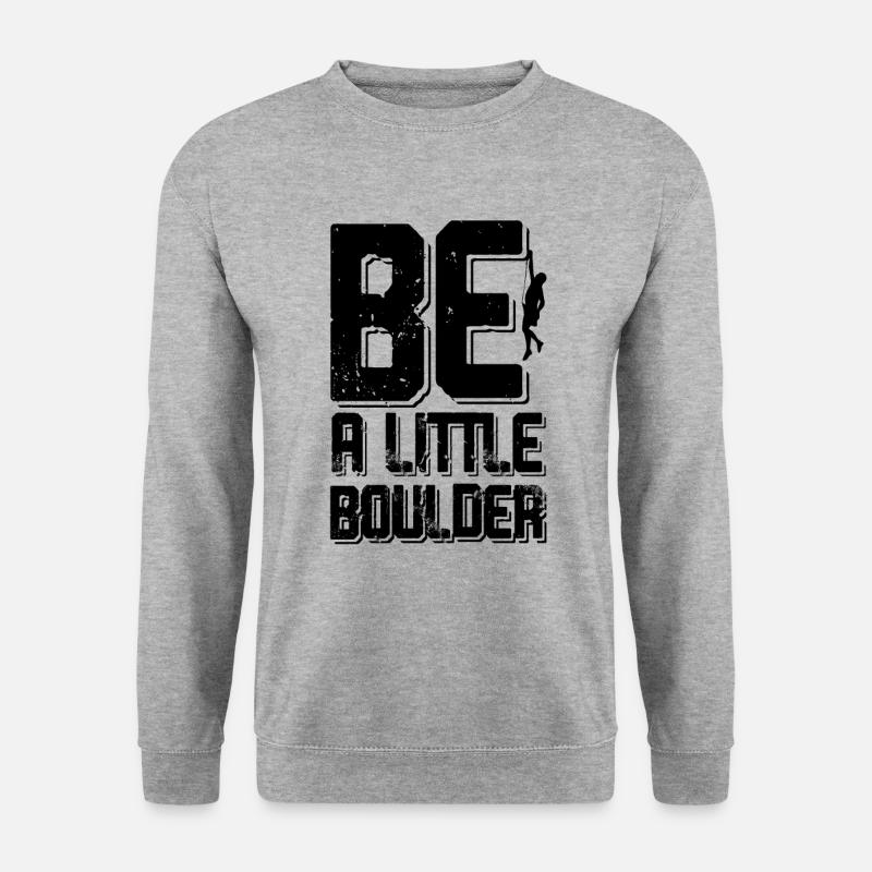 Bouldering klettern - Unisex Pullover - Weißgrau meliert