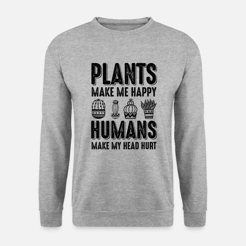 Gärtnerei Pflanzen witziger spruch - Unisex Pullover - Weißgrau meliert