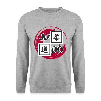 Judo - Sweat-shirt Unisexe - gris chiné - Devant - Alina (178cm) & Michal (187cm)