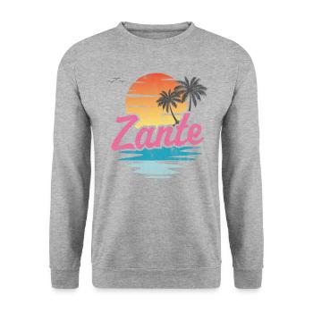 Zante - Sweat-shirt Unisexe - gris chiné - Devant - Alina (178cm) & Michal (187cm)
