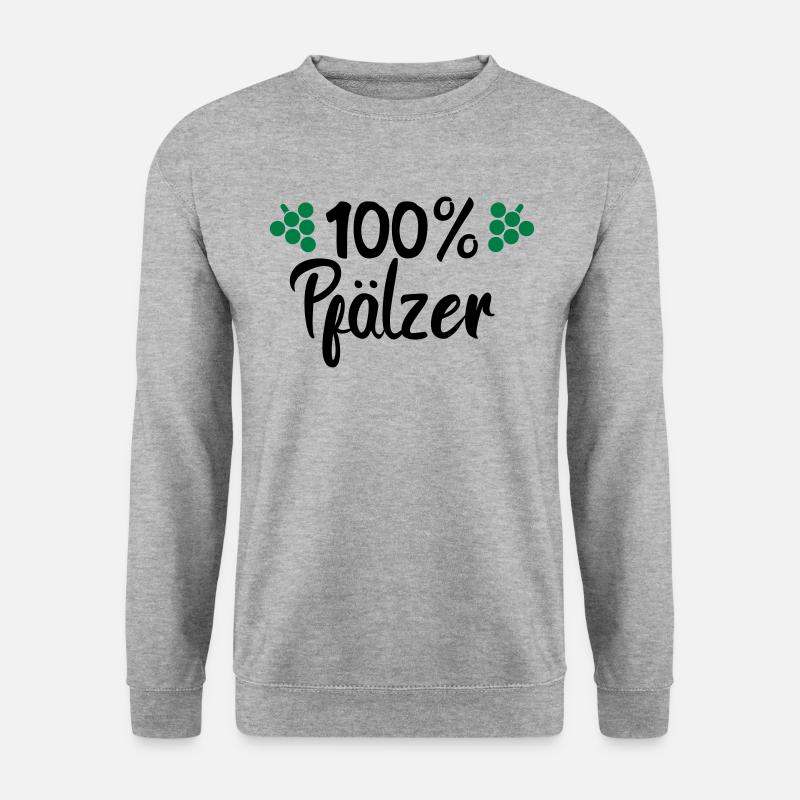 100% Pfälzer - Unisex Pullover - Weißgrau meliert