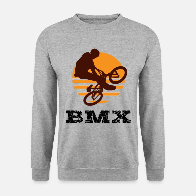BMX - Unisex Pullover - Weißgrau meliert