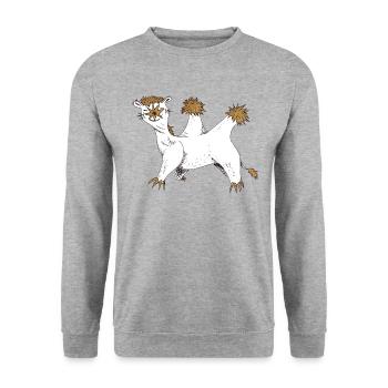Chamaupe - Sweat-shirt Unisexe - gris chiné - Devant - Alina (178cm) & Michal (187cm)