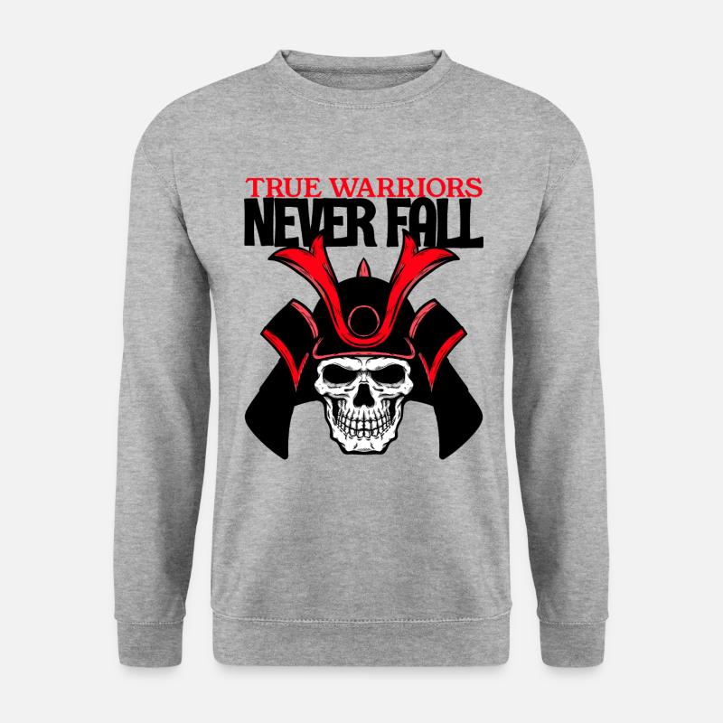True Warriors Never Fall - Unisex Pullover - Weißgrau meliert