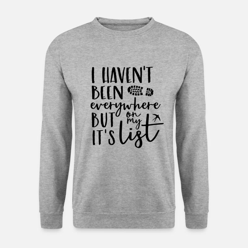 BEEN EVERYWHERE - Abenteuer Outdoor Reisen - Unisex Pullover - Weißgrau meliert