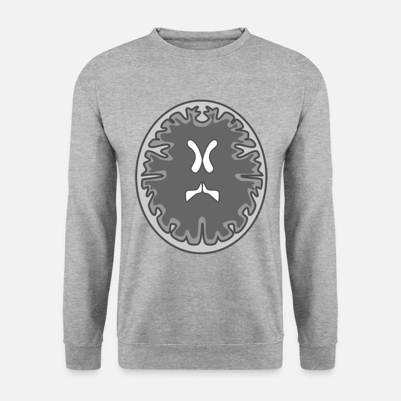 schädel mrt - Unisex Pullover - Weißgrau meliert