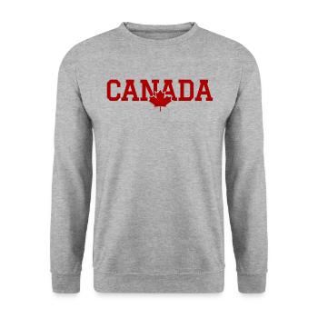 CANADA - Feuille d'érable - Sweat-shirt Unisexe - gris chiné - Devant - Alina (178cm) & Michal (187cm)
