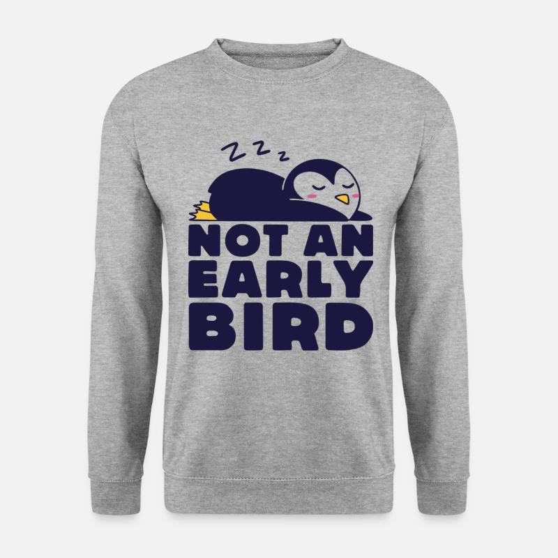 Kein Frühaufsteher - Unisex Pullover - Weißgrau meliert