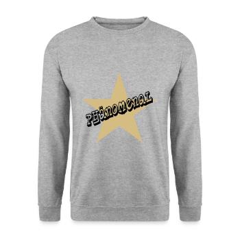 phänomenal geschenk deutschrap hip hop - Unisex Pullover - Weißgrau meliert - Vorne - Alina (178cm) & Michal (187cm)