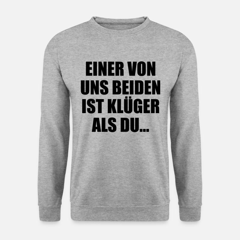 Kluge Sprüche Duo - Unisex Pullover - Weißgrau meliert