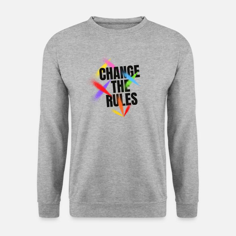 Change The Rules Graffiti Design - Unisex Sweatshirt - salt & pepper