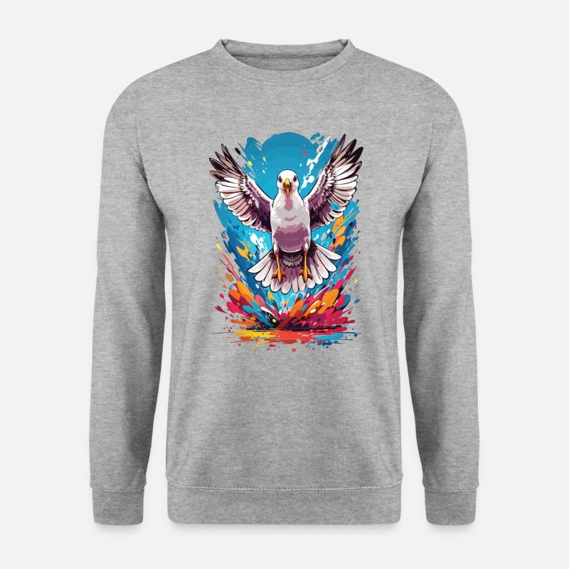 Vacances d’été de mouette - Sweat-shirt Unisexe - gris chiné