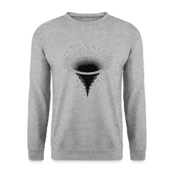 Entonnoir de trou noir dans l’espace - Sweat-shirt Unisexe - gris chiné - Devant - Alina (178cm) & Michal (187cm)