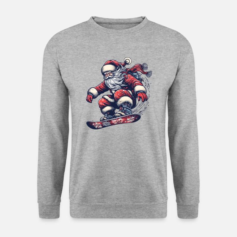Santa Clause Snowboard Ride - Unisex Sweatshirt - salt & pepper