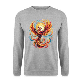 Bird Rebirth Legend Myth - Unisex Sweatshirt - salt & pepper - Front - Alina (178cm) & Michal (187cm)