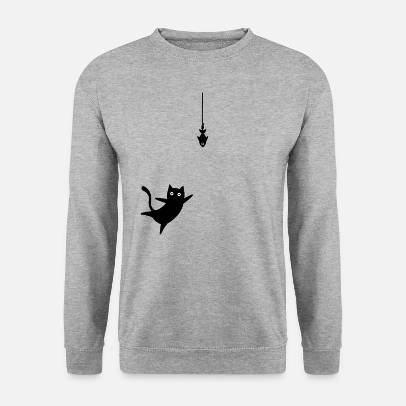 Black cat and black fish - Unisex Sweatshirt - salt & pepper