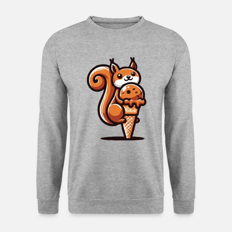 Squirrel loves ice cream - Unisex Sweatshirt - salt & pepper