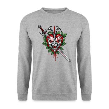 Braveheart - Unisex Sweatshirt - salt & pepper - Front - Alina (178cm) & Michal (187cm)