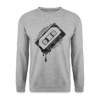 Cassette dégoulinante - Sweat-shirt Unisexe - gris chiné - Devant - Alina (178cm) & Michal (187cm)