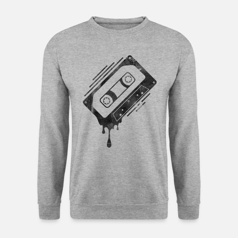 Dripping Cassette Tape - Unisex Sweatshirt - salt & pepper