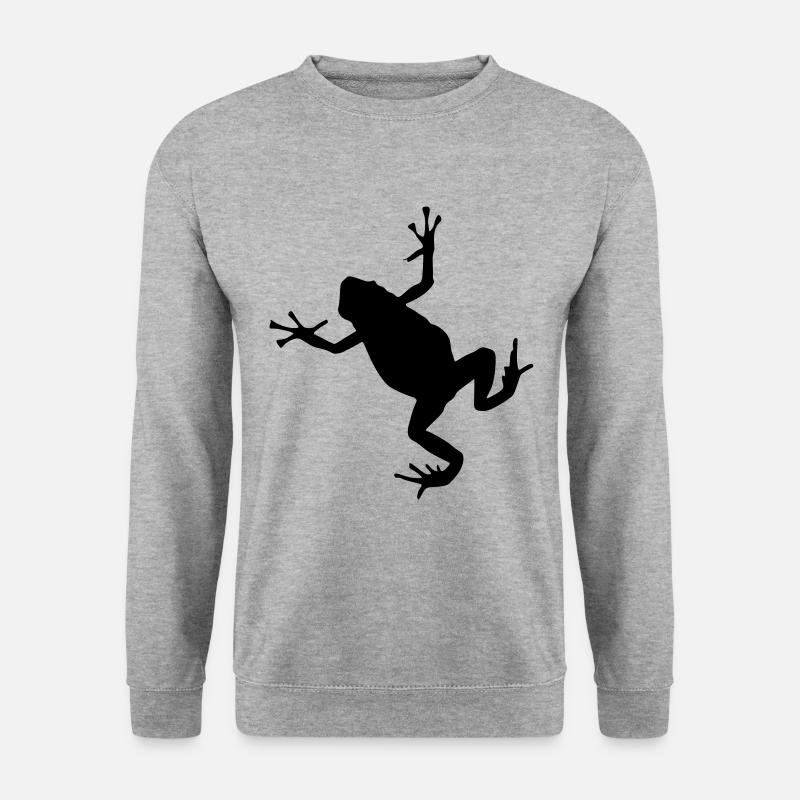frog silhouette - Unisex Sweatshirt - salt & pepper