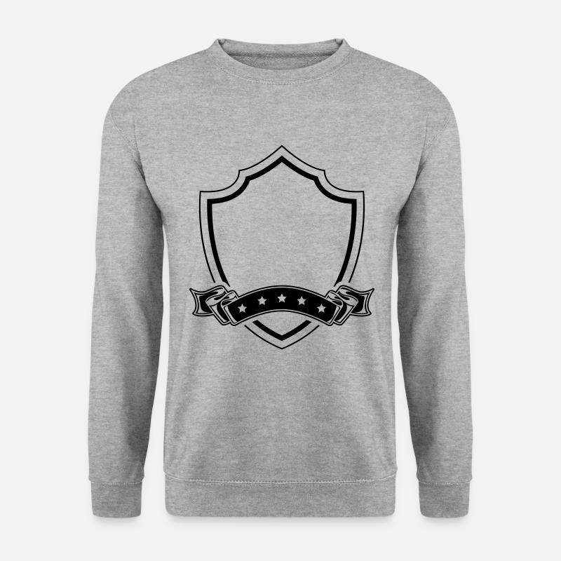 Wappen Schild Symbol - Unisex Pullover - Weißgrau meliert