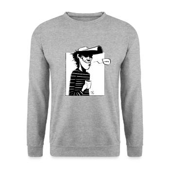 T-shirt à café Käppi Lovers Art de la rue - Sweat-shirt Unisexe - gris chiné - Devant - Alina (178cm) & Michal (187cm)
