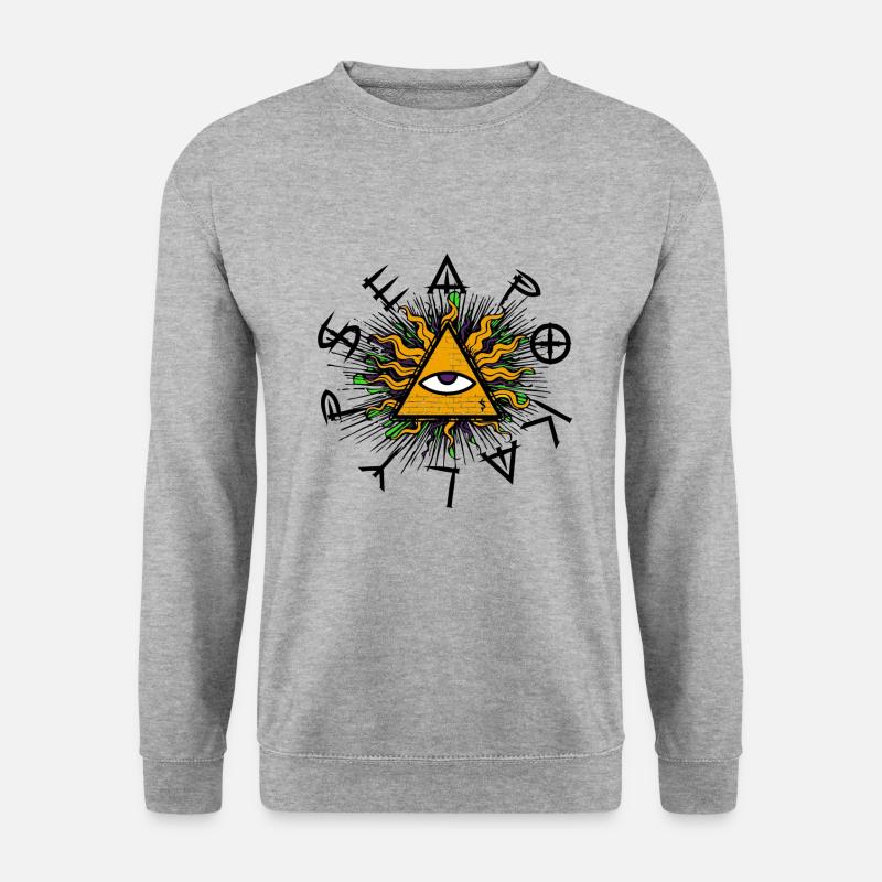 A_P_O_K_A_L_Y_P_S_E - Unisex Pullover - Weißgrau meliert