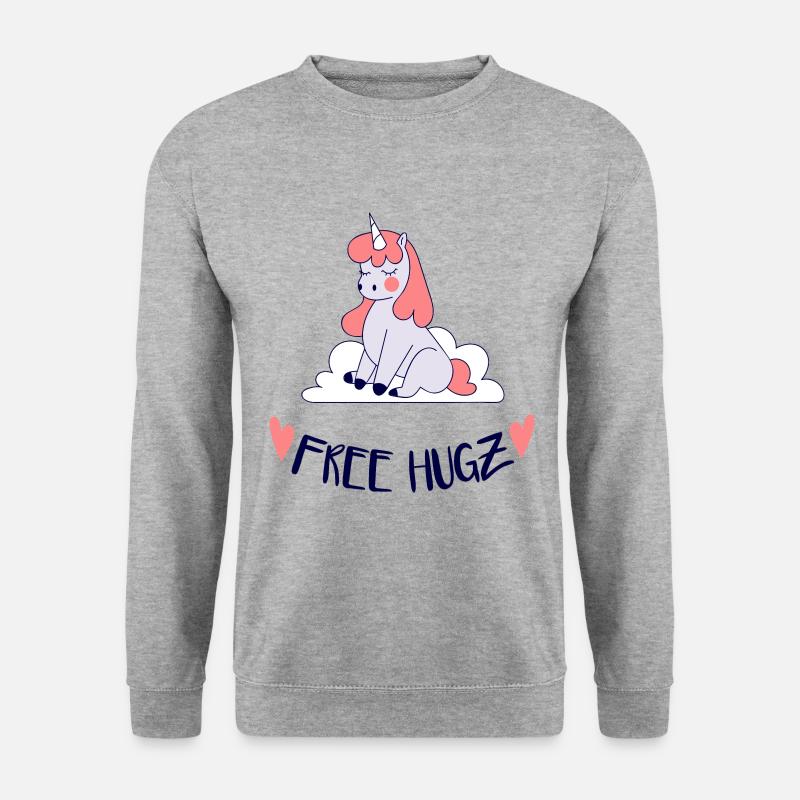 Geschenkidee Babyparty Mädchen Strampler Geburt - Unisex Pullover - Weißgrau meliert