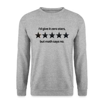 Zero Stars Math Comedy - Unisex Sweatshirt - salt & pepper - Front - Alina (178cm) & Michal (187cm)