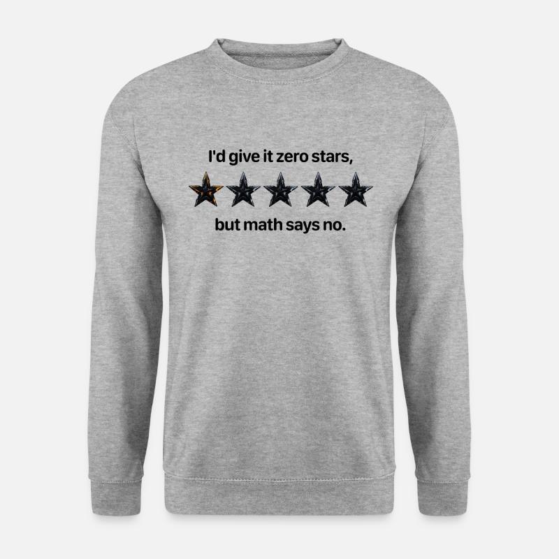 Zero Stars Math Comedy - Unisex Pullover - Weißgrau meliert