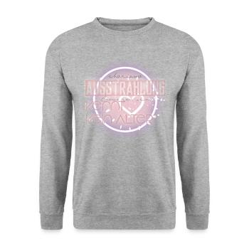 Ausstrahlung kennt kein Alter - Unisex Pullover - Weißgrau meliert - Vorne - Alina (178cm) & Michal (187cm)