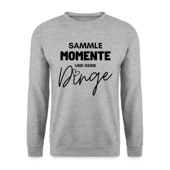 Sprücheshirts Motivationssprüche Motivationsspruch - Unisex Pullover - Weißgrau meliert - Vorne - Alina (178cm) & Michal (187cm)