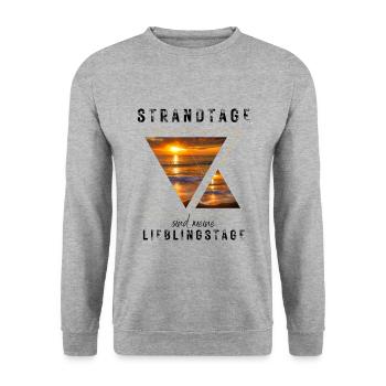 SOMMER ich bin dann soweit - HELLO SUMMER - Unisex Pullover - Weißgrau meliert - Vorne - Alina (178cm) & Michal (187cm)