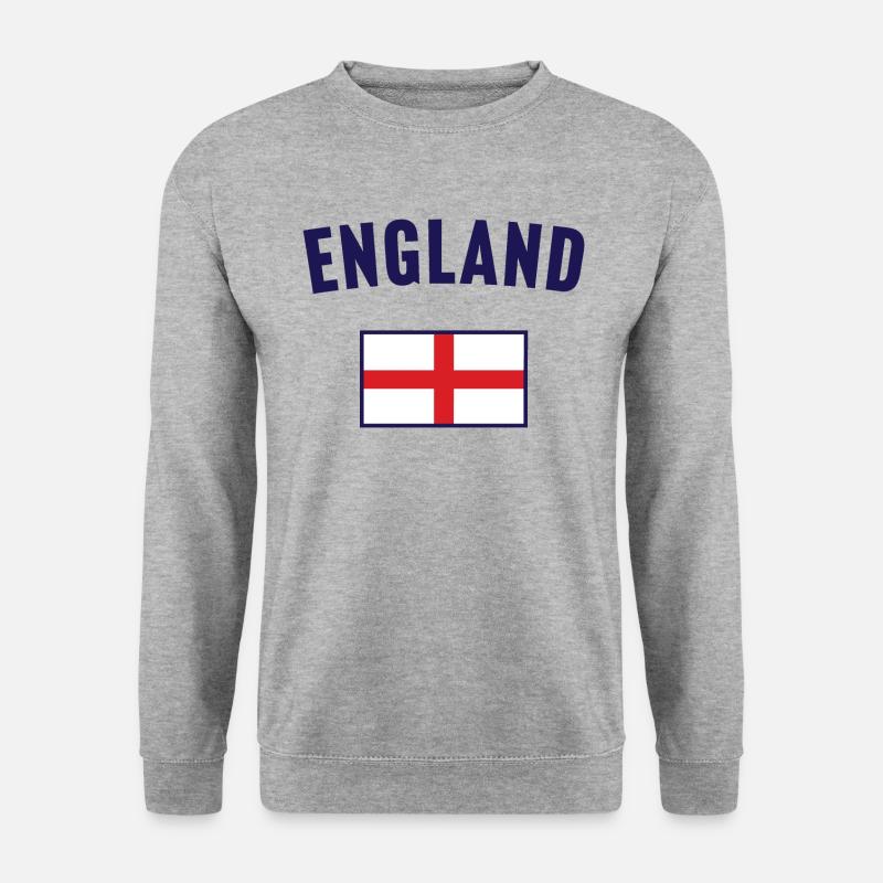 England Flagge - Unisex Pullover - Weißgrau meliert